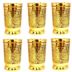 Mughal Design Etching Finish Brass...